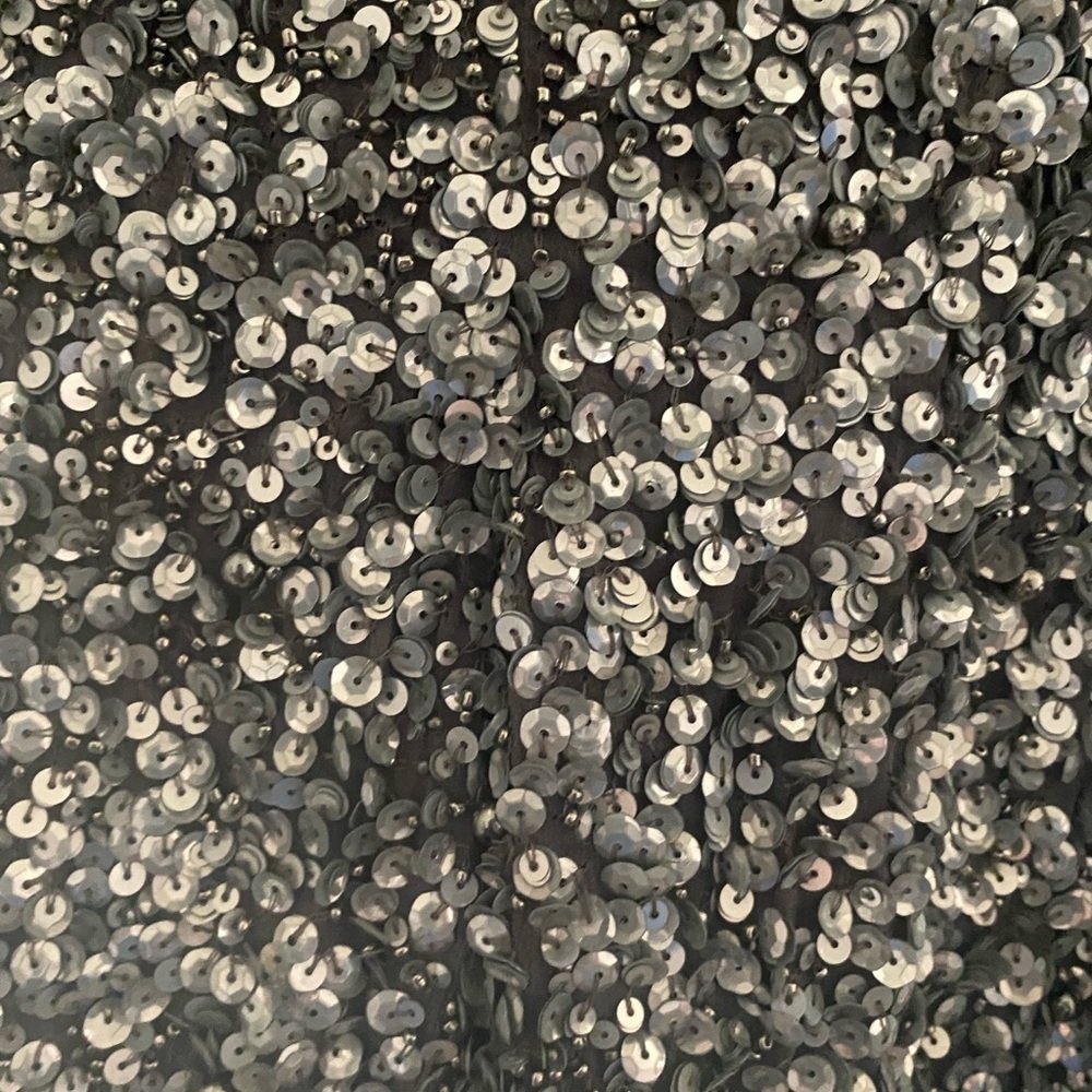 Parker Grey Sequin Drape Front Jacket NWT XS - Picture 4 of 4